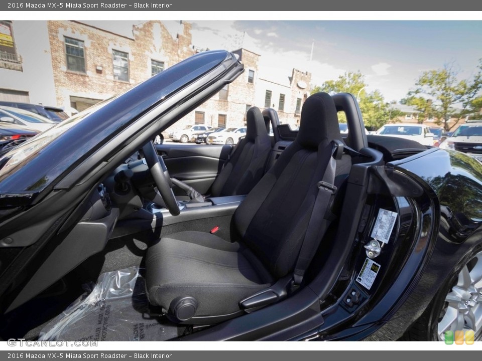 Black Interior Front Seat for the 2016 Mazda MX-5 Miata Sport Roadster #122370880