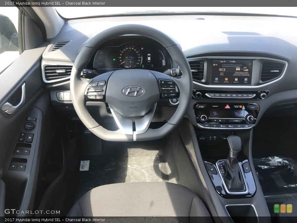Charcoal Black Interior Dashboard for the 2017 Hyundai Ioniq Hybrid SEL #122371204