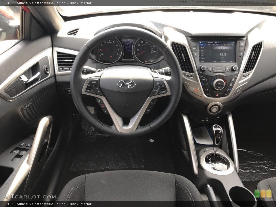 Black Interior Dashboard for the 2017 Hyundai Veloster Value Edition #122371987