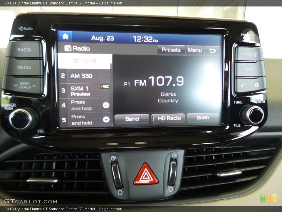 Beige Interior Controls for the 2018 Hyundai Elantra GT  #122372311