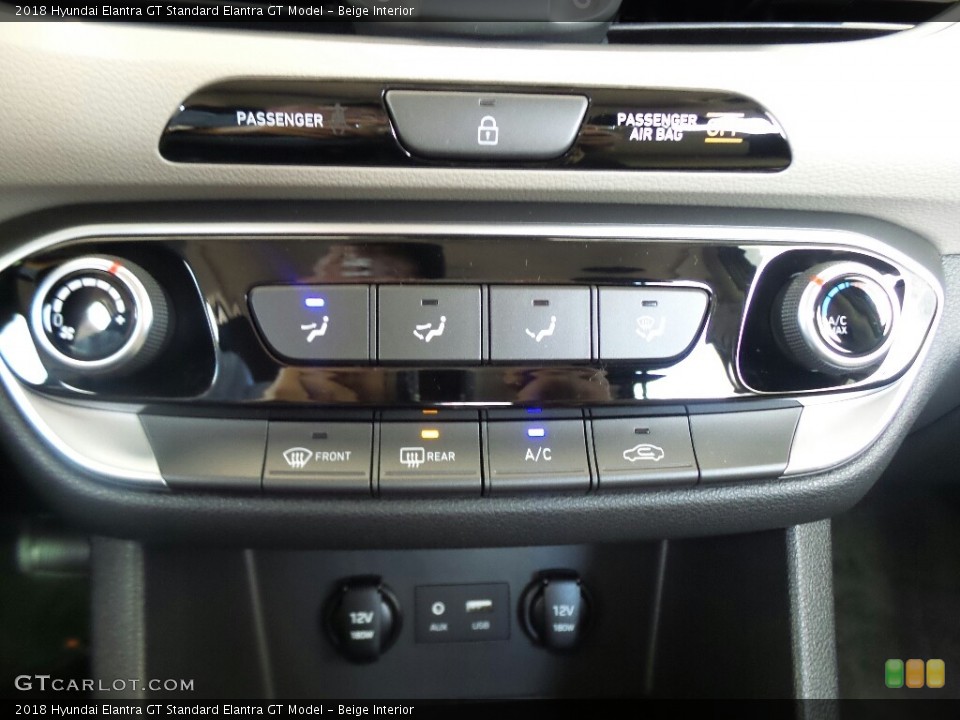Beige Interior Controls for the 2018 Hyundai Elantra GT  #122372371