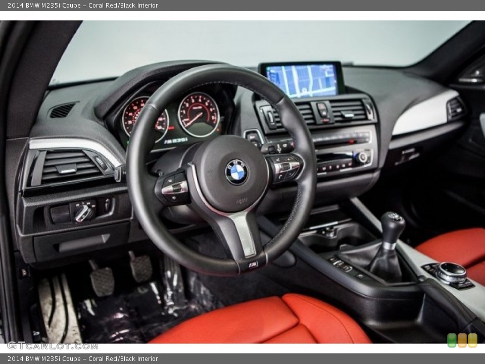Coral Red/Black Interior Dashboard for the 2014 BMW M235i Coupe #122372842