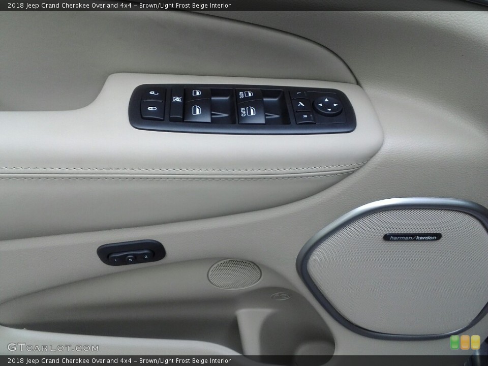 Brown/Light Frost Beige Interior Controls for the 2018 Jeep Grand Cherokee Overland 4x4 #122383028
