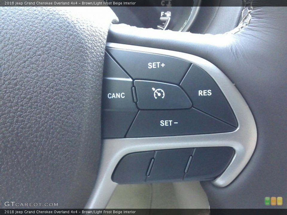 Brown/Light Frost Beige Interior Controls for the 2018 Jeep Grand Cherokee Overland 4x4 #122383108