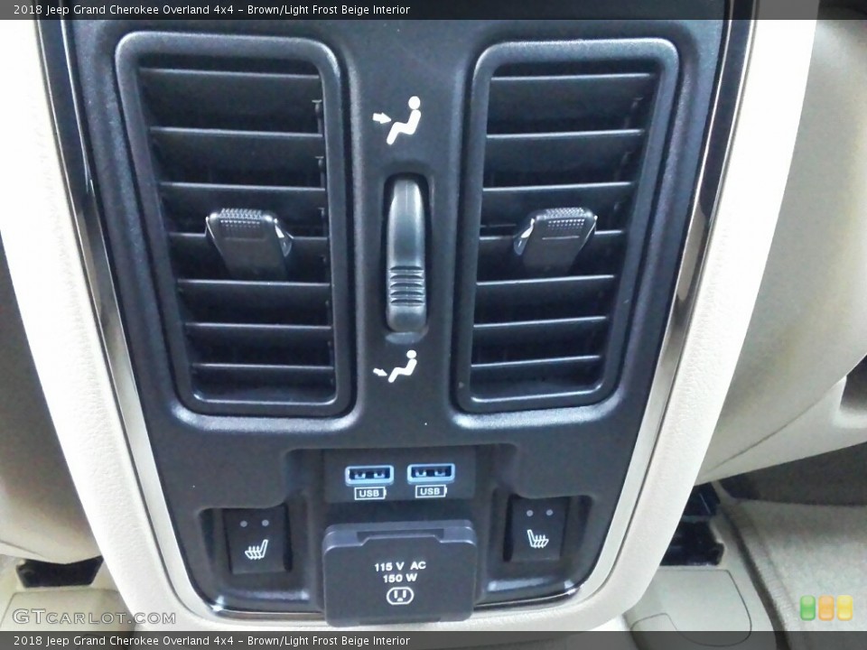 Brown/Light Frost Beige Interior Controls for the 2018 Jeep Grand Cherokee Overland 4x4 #122383363