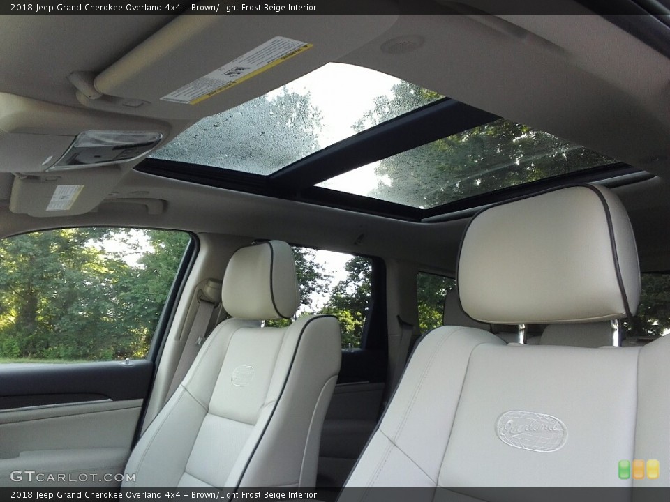 Brown/Light Frost Beige Interior Sunroof for the 2018 Jeep Grand Cherokee Overland 4x4 #122383383