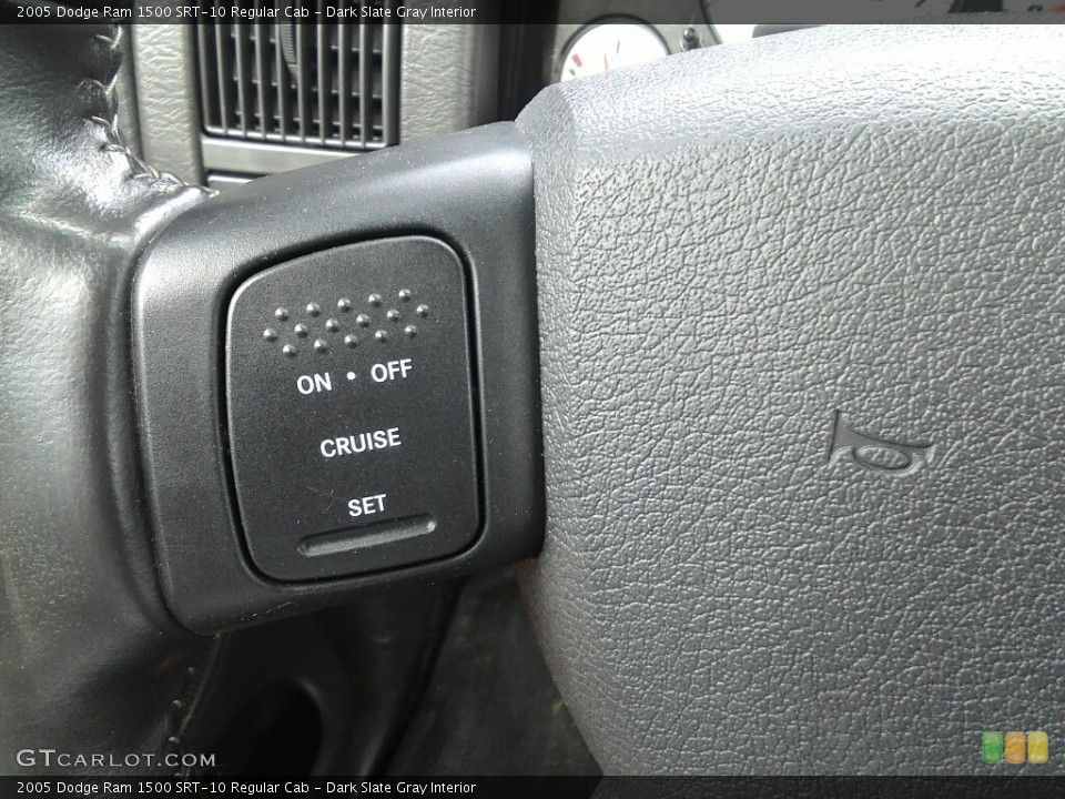 Dark Slate Gray Interior Controls for the 2005 Dodge Ram 1500 SRT-10 Regular Cab #122405718