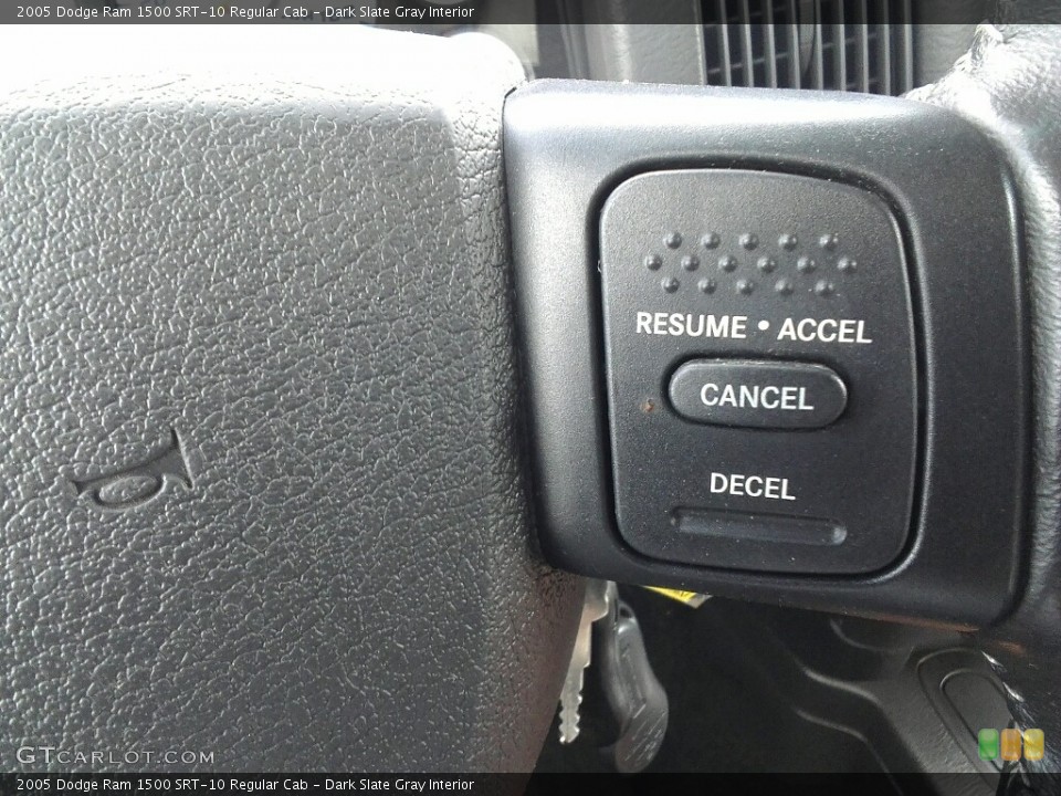 Dark Slate Gray Interior Controls for the 2005 Dodge Ram 1500 SRT-10 Regular Cab #122405745