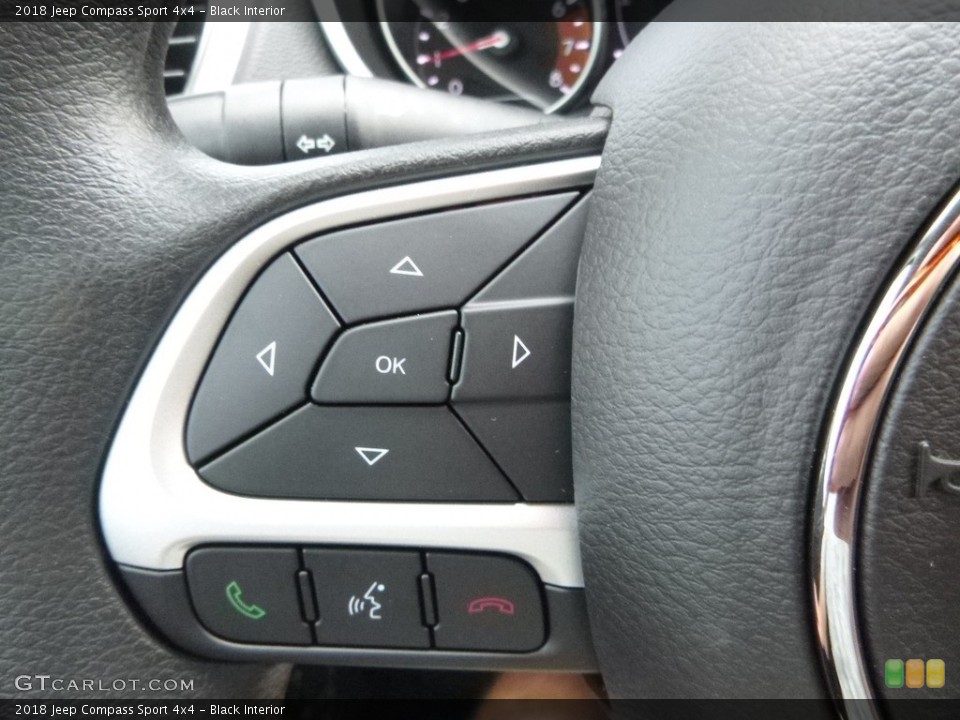 Black Interior Controls for the 2018 Jeep Compass Sport 4x4 #122411532