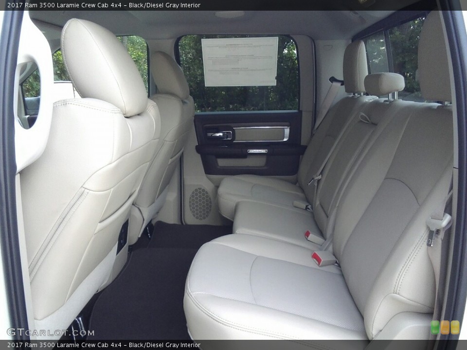 Black/Diesel Gray Interior Rear Seat for the 2017 Ram 3500 Laramie Crew Cab 4x4 #122413194
