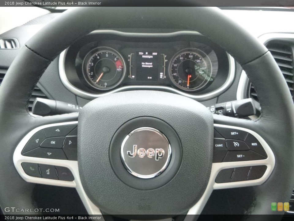 Black Interior Steering Wheel for the 2018 Jeep Cherokee Latitude Plus 4x4 #122413671