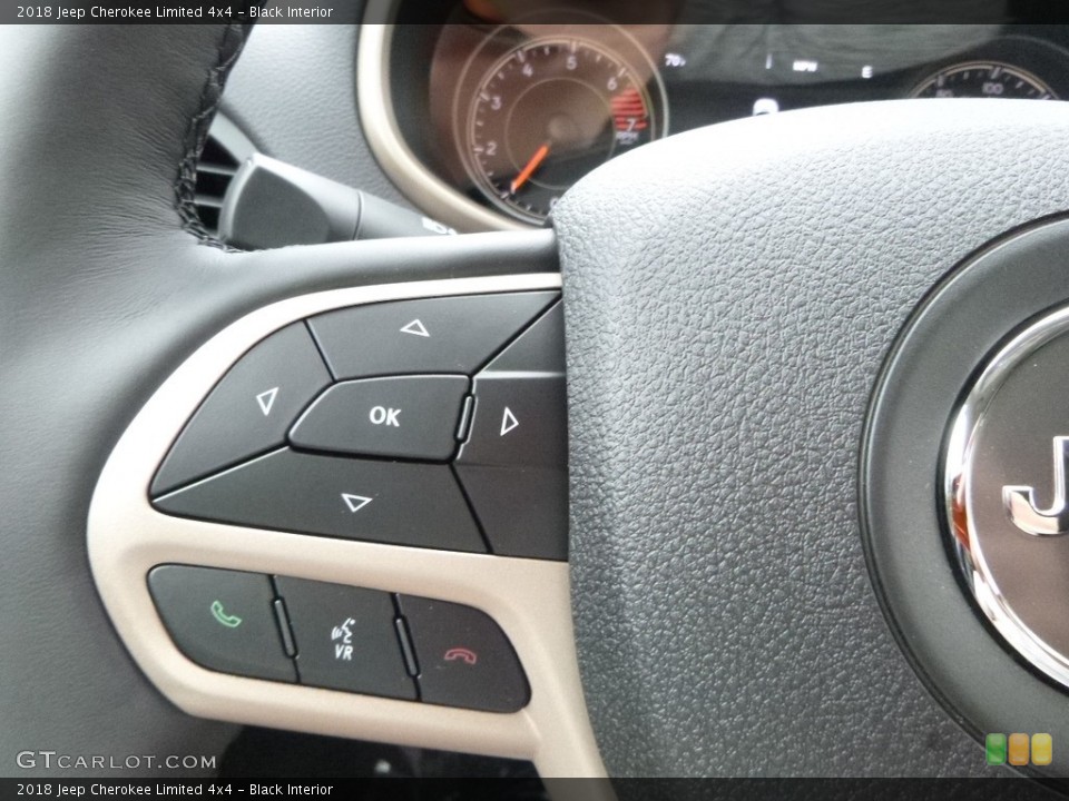 Black Interior Controls for the 2018 Jeep Cherokee Limited 4x4 #122416626