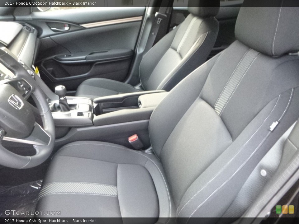 Black Interior Front Seat for the 2017 Honda Civic Sport Hatchback #122421804