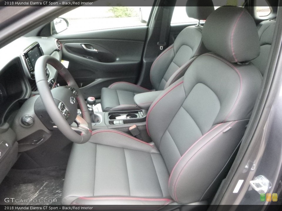 Black/Red Interior Photo for the 2018 Hyundai Elantra GT Sport #122423589