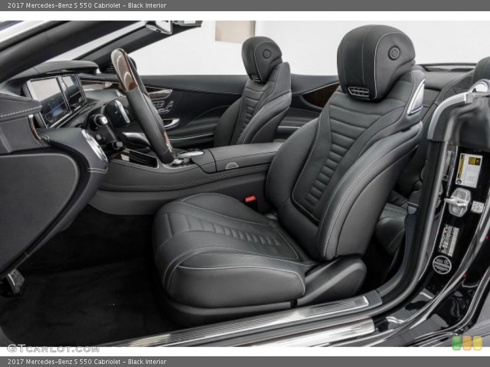 Black Interior Front Seat for the 2017 Mercedes-Benz S 550 Cabriolet #122428103