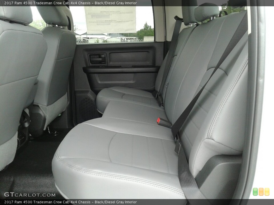 Black/Diesel Gray Interior Rear Seat for the 2017 Ram 4500 Tradesman Crew Cab 4x4 Chassis #122428244