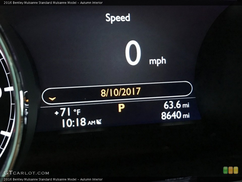 Autumn Interior Gauges for the 2016 Bentley Mulsanne  #122432411