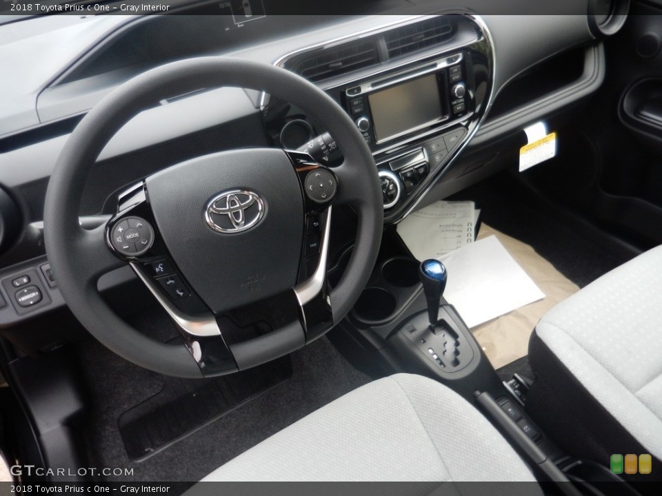 Gray Interior Dashboard for the 2018 Toyota Prius c One #122435150