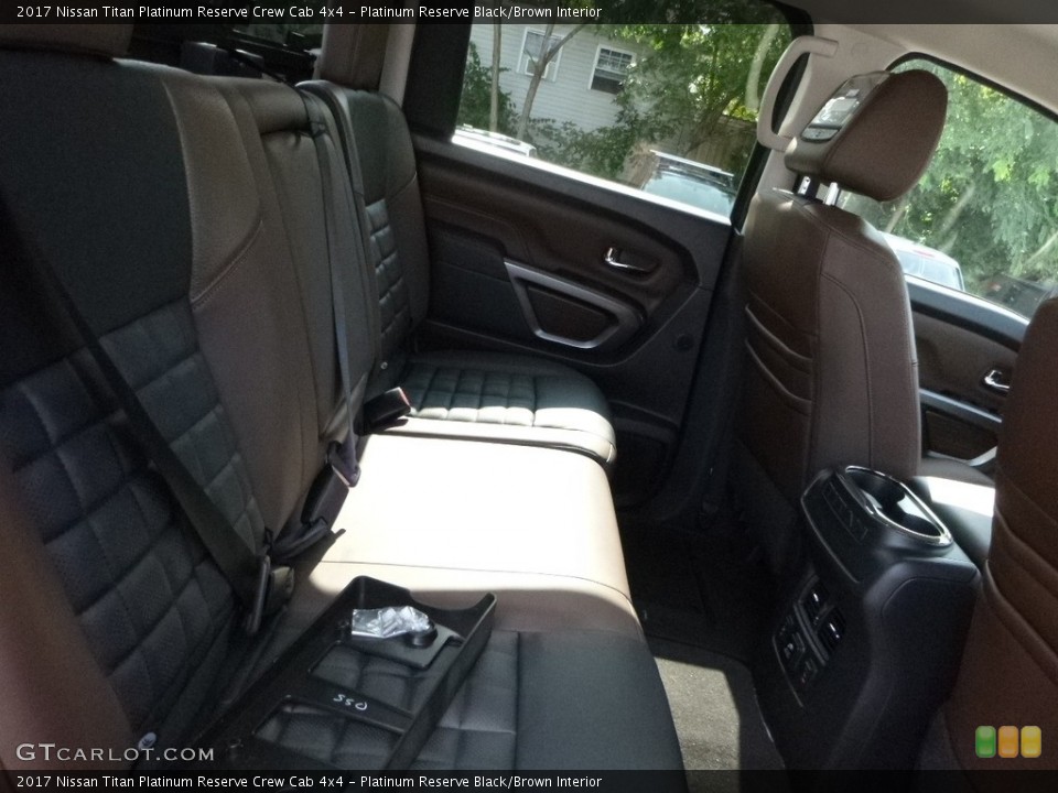 Platinum Reserve Black/Brown Interior Rear Seat for the 2017 Nissan Titan Platinum Reserve Crew Cab 4x4 #122435186