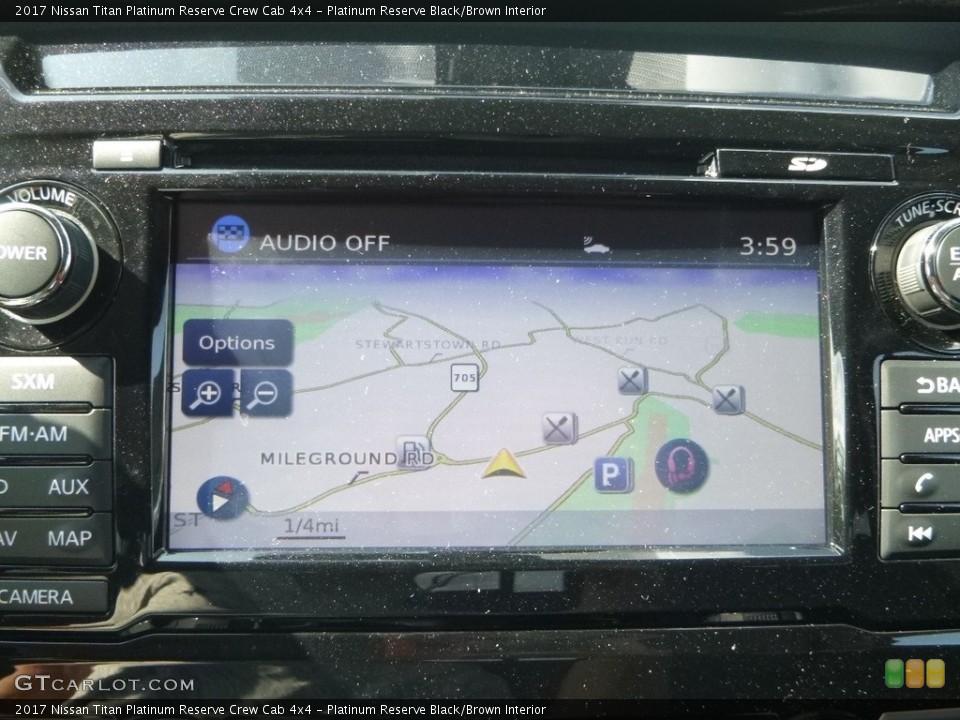 Platinum Reserve Black/Brown Interior Navigation for the 2017 Nissan Titan Platinum Reserve Crew Cab 4x4 #122435546