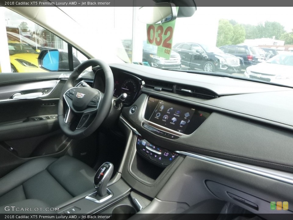 Jet Black Interior Dashboard for the 2018 Cadillac XT5 Premium Luxury AWD #122448482