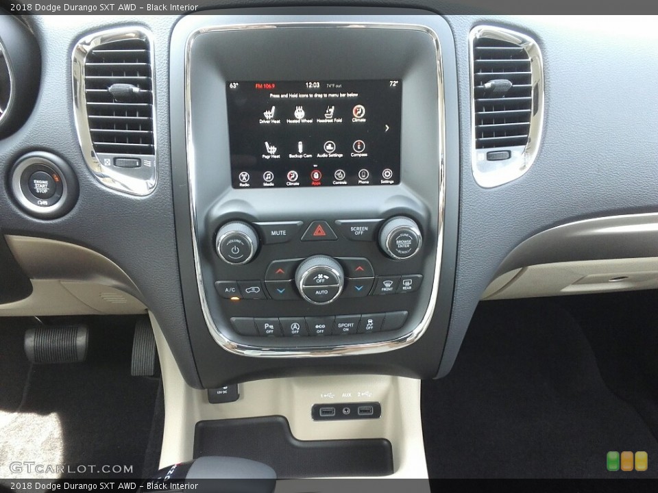 Black Interior Controls for the 2018 Dodge Durango SXT AWD #122448938