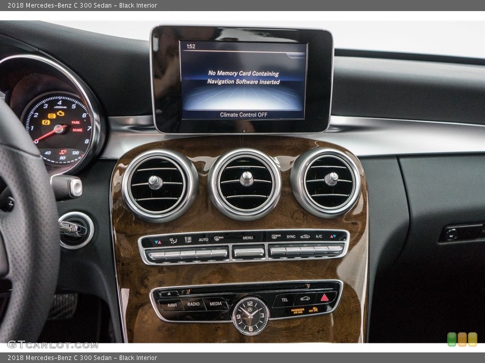 Black Interior Controls for the 2018 Mercedes-Benz C 300 Sedan #122461502