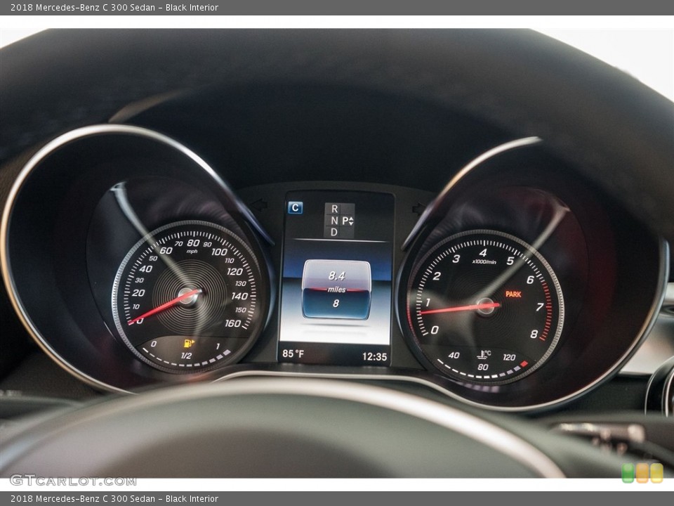 Black Interior Gauges for the 2018 Mercedes-Benz C 300 Sedan #122461550