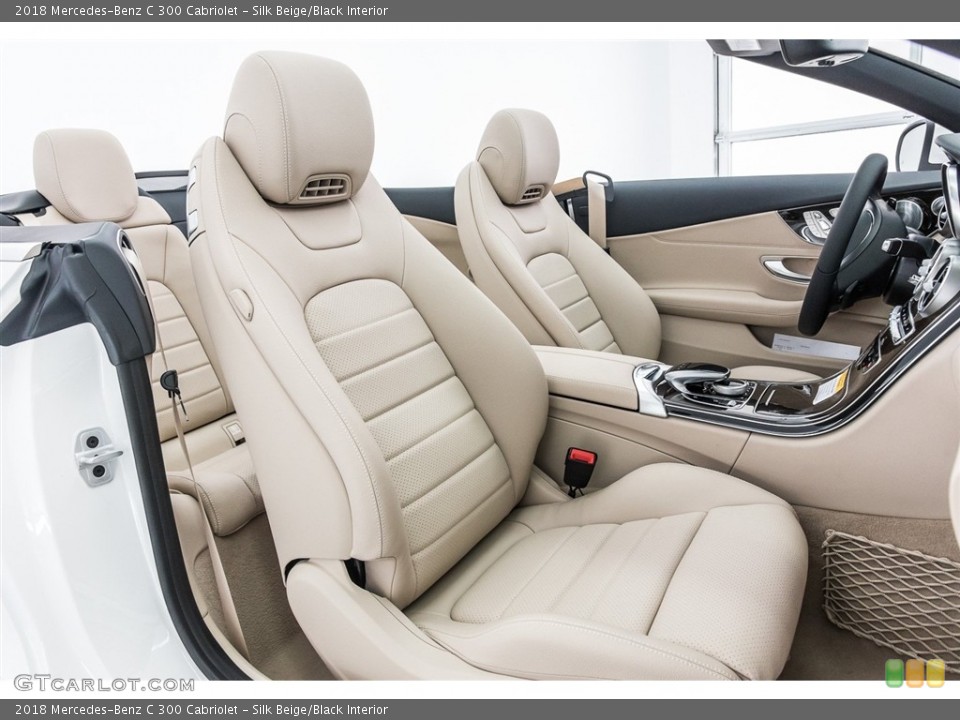 Silk Beige/Black Interior Photo for the 2018 Mercedes-Benz C 300 Cabriolet #122462603