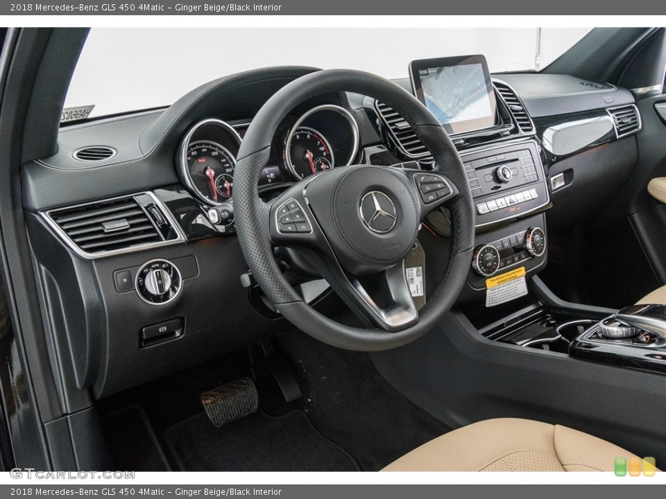 Ginger Beige/Black Interior Dashboard for the 2018 Mercedes-Benz GLS 450 4Matic #122463329