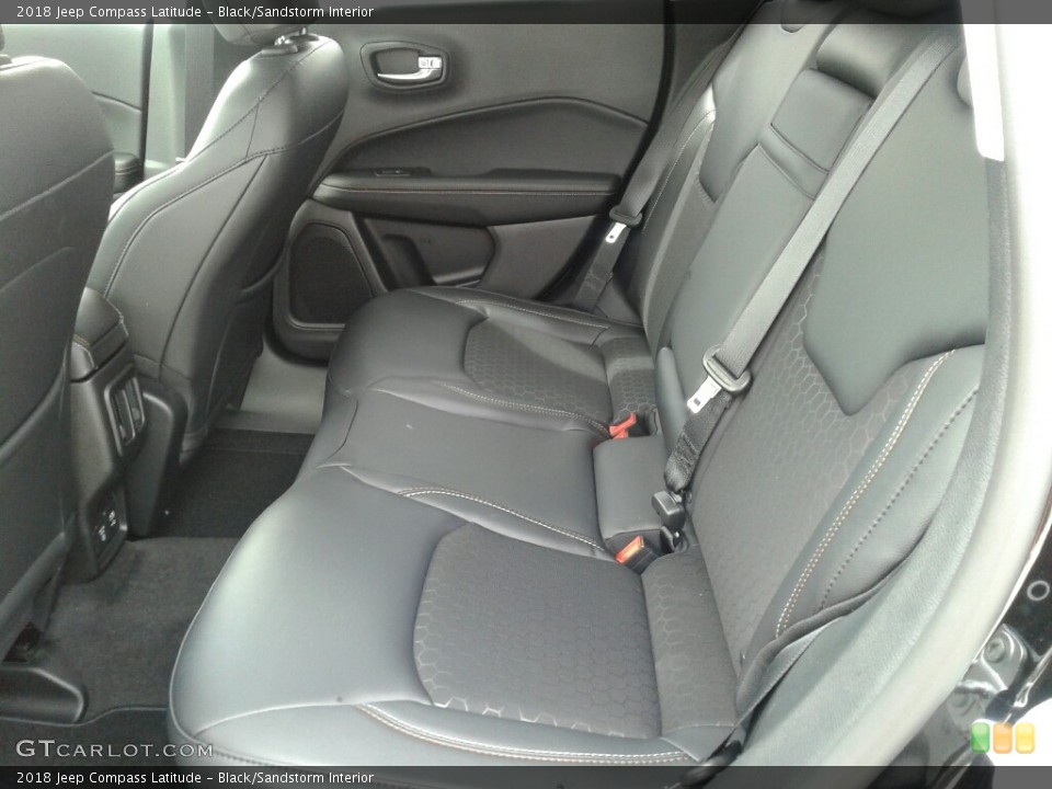 Black/Sandstorm Interior Rear Seat for the 2018 Jeep Compass Latitude #122473567
