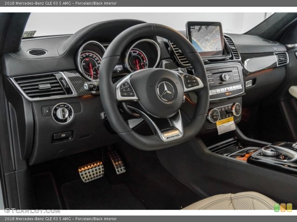 Porcelain/Black Interior Dashboard for the 2018 Mercedes-Benz GLE 63 S AMG #122481200