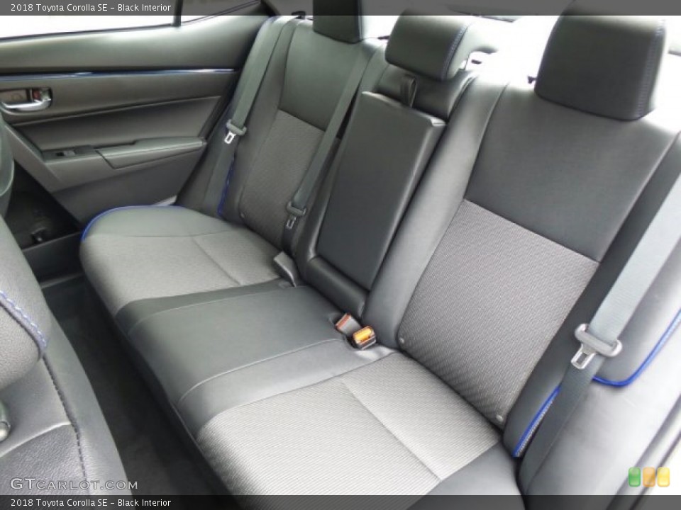 Black Interior Rear Seat for the 2018 Toyota Corolla SE #122488343