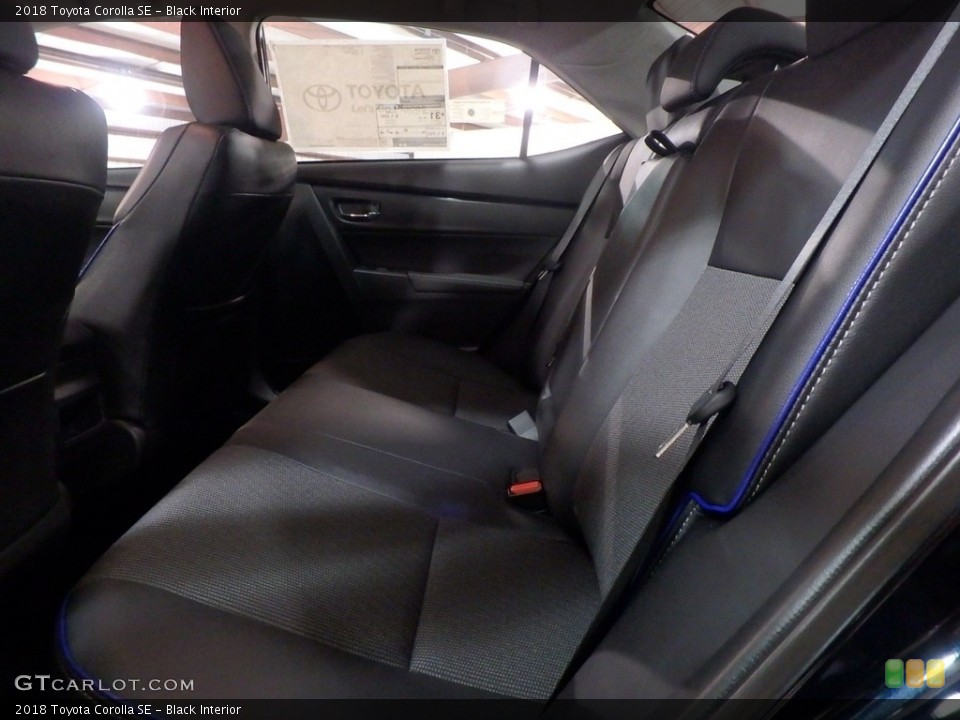 Black Interior Rear Seat for the 2018 Toyota Corolla SE #122493947