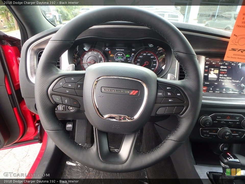 Black Interior Steering Wheel for the 2018 Dodge Charger Daytona 392 #122497034