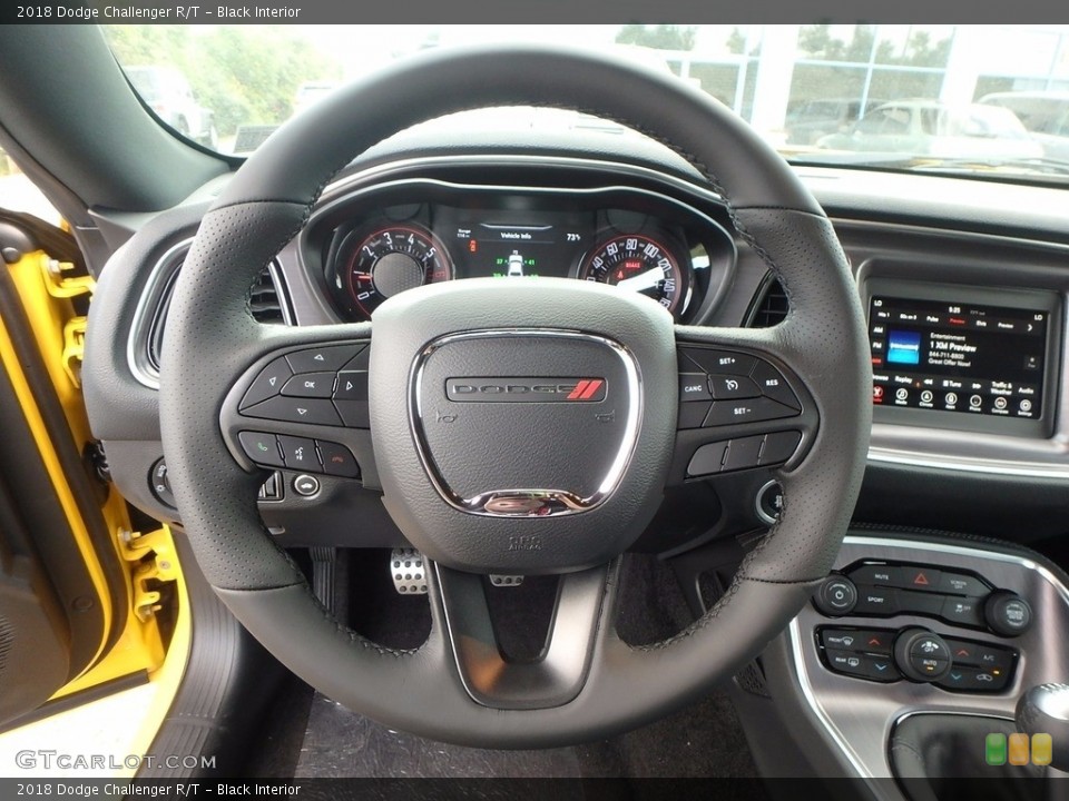 Black Interior Steering Wheel for the 2018 Dodge Challenger R/T #122497241