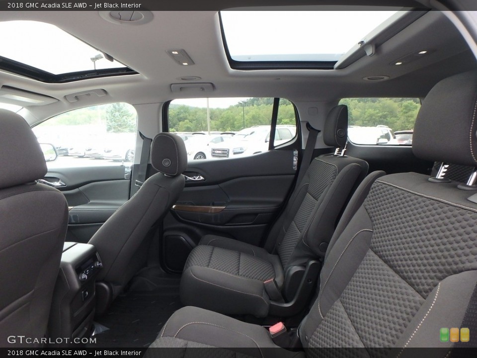 Jet Black Interior Rear Seat for the 2018 GMC Acadia SLE AWD #122497775