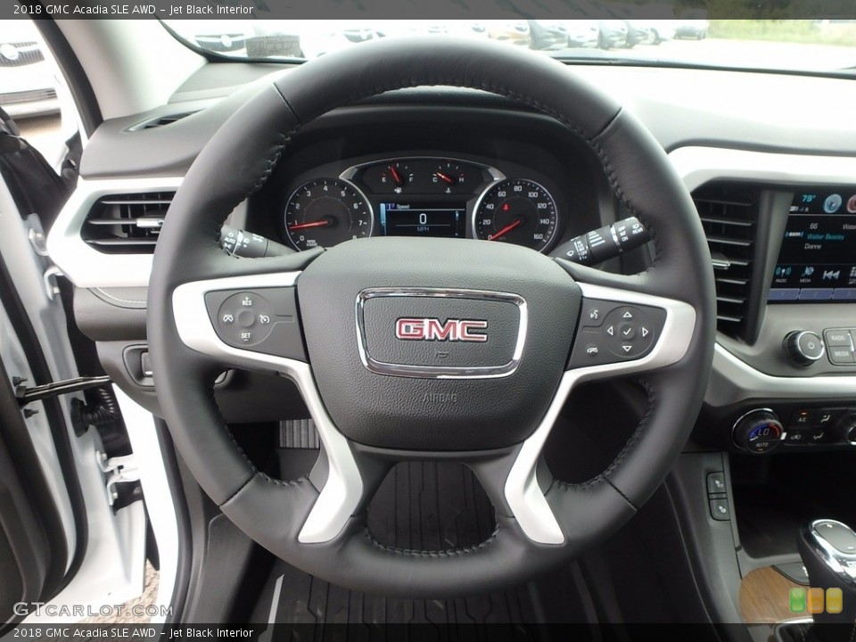 Jet Black Interior Steering Wheel for the 2018 GMC Acadia SLE AWD #122497832