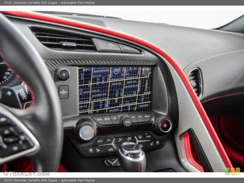 Adrenaline Red Interior Navigation for the 2015 Chevrolet Corvette Z06 Coupe #122504558