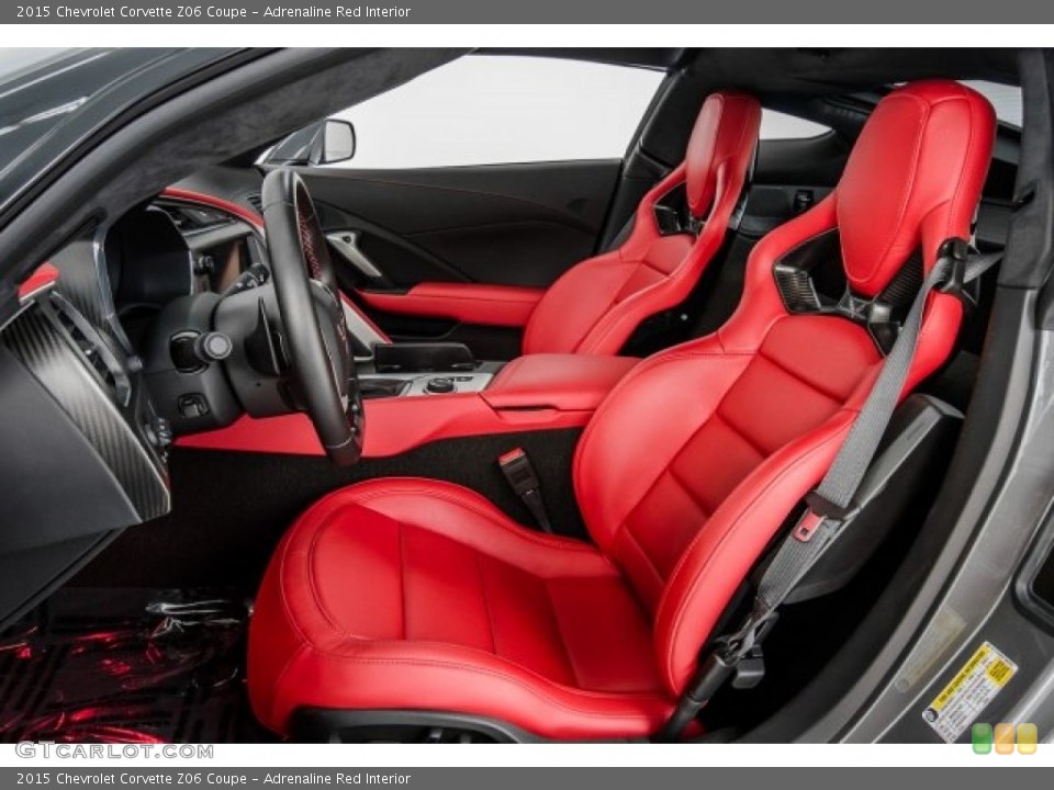 Adrenaline Red Interior Front Seat for the 2015 Chevrolet Corvette Z06 Coupe #122504699