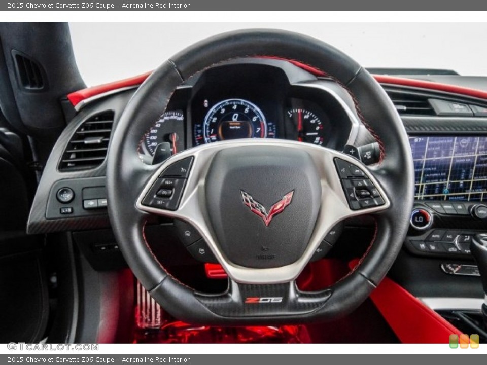 Adrenaline Red Interior Steering Wheel for the 2015 Chevrolet Corvette Z06 Coupe #122504783