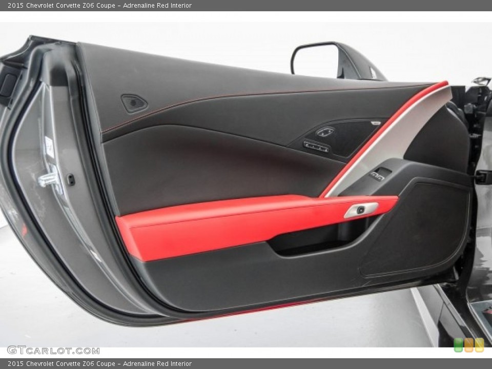 Adrenaline Red Interior Door Panel for the 2015 Chevrolet Corvette Z06 Coupe #122504888
