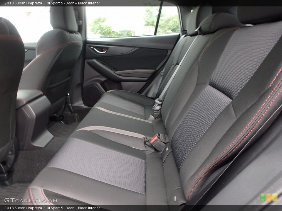 Black Interior Rear Seat for the 2018 Subaru Impreza 2.0i Sport 5-Door #122505014