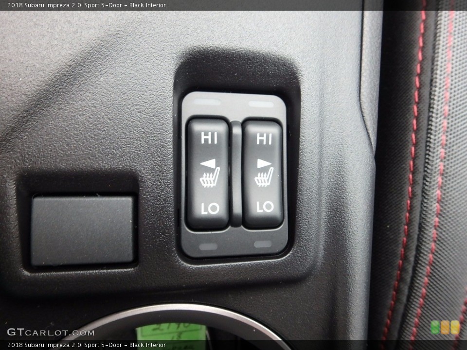 Black Interior Controls for the 2018 Subaru Impreza 2.0i Sport 5-Door #122505182