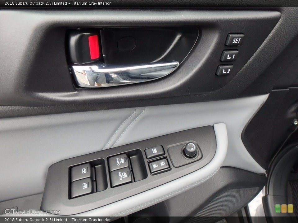 Titanium Gray Interior Controls for the 2018 Subaru Outback 2.5i Limited #122506214