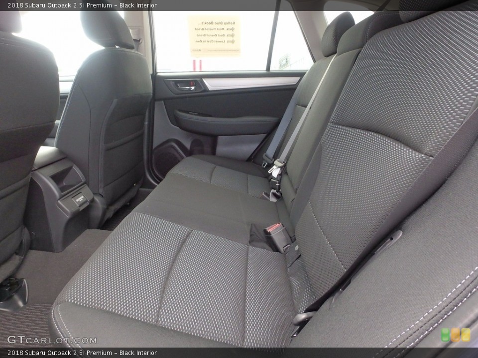 Black Interior Rear Seat for the 2018 Subaru Outback 2.5i Premium #122507222