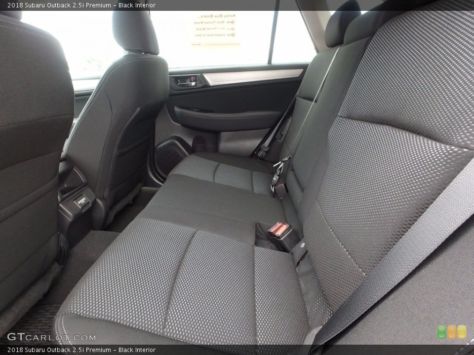 Black Interior Rear Seat for the 2018 Subaru Outback 2.5i Premium #122507741