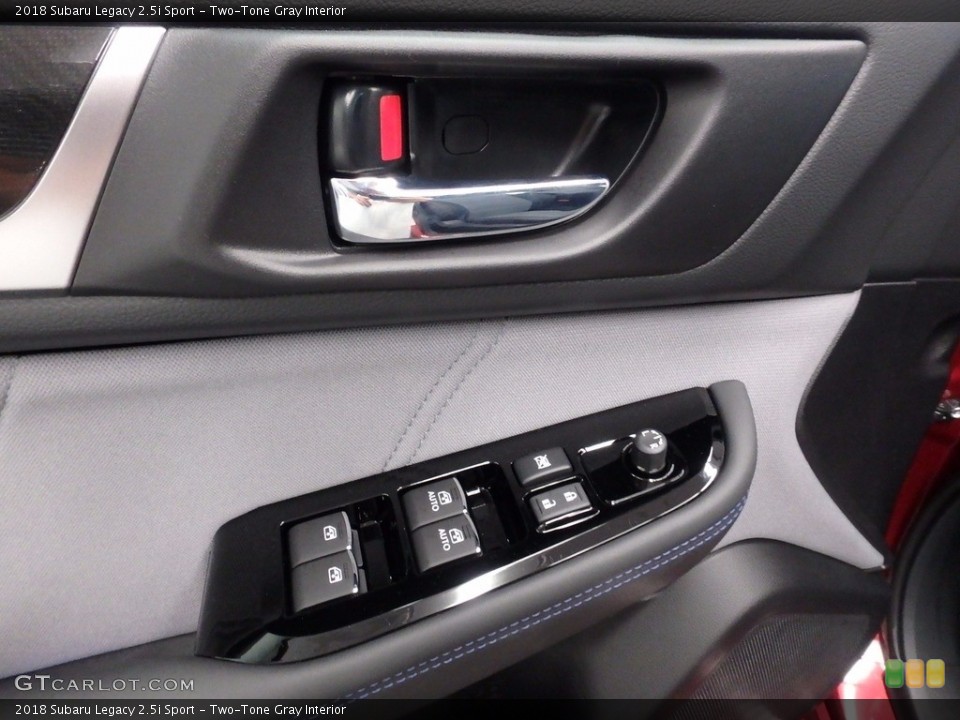 Two-Tone Gray Interior Controls for the 2018 Subaru Legacy 2.5i Sport #122508713