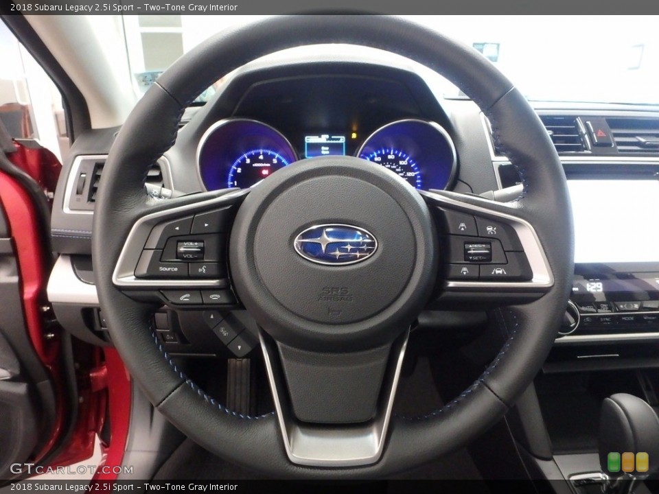 Two-Tone Gray Interior Steering Wheel for the 2018 Subaru Legacy 2.5i Sport #122508815