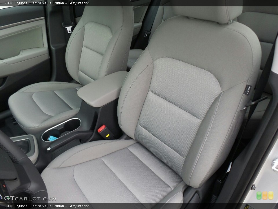 Gray Interior Front Seat for the 2018 Hyundai Elantra Value Edition #122514182